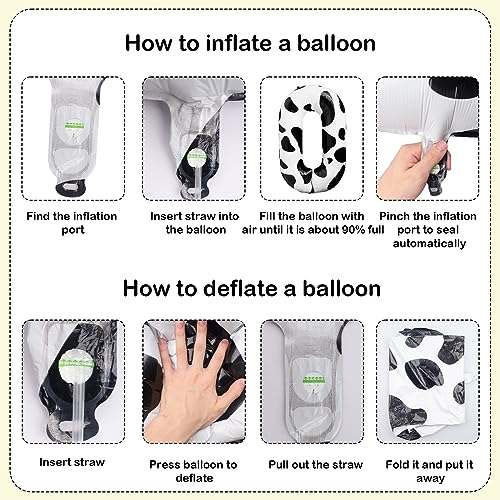 40 Inch Cow Print Number 0 Balloon for Birthday Party Decor