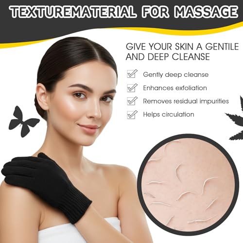 Sibba 3-Piece Exfoliating Body Scrubber & Bath Glove Set