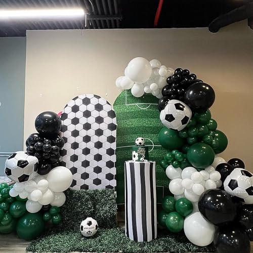 22-Inch Metallic Soccer Foil Balloons - 6 Pack for Sports Theme Parties