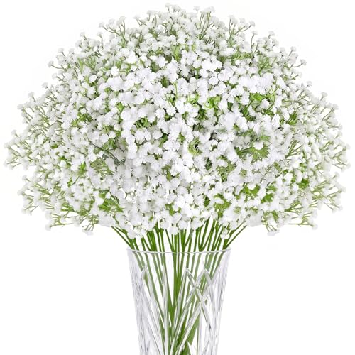 Artificial Baby’s Breath Flowers - 11PCS Luxurious Realistic Faux Flowers for Wedding & Home Decor