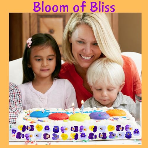 60 Pcs Dried Pressed Edible Viola Flowers Set for DIY Crafts