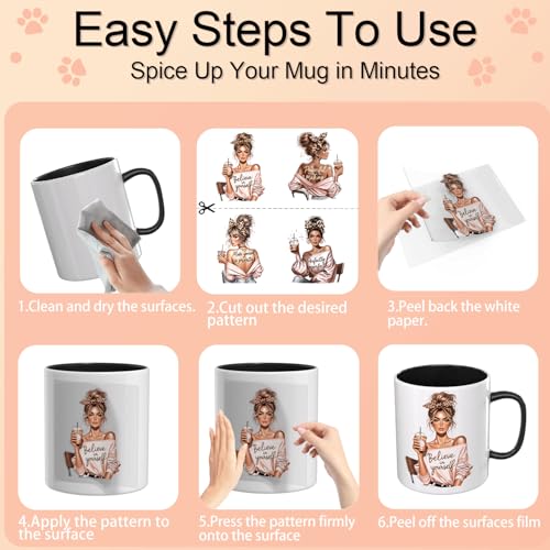 12PCS UV DTF Stickers for Mugs | Easy No-Heat Transfer Wraps