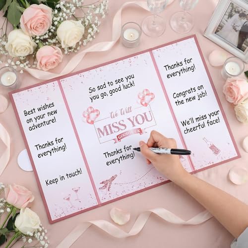 Farewell Guest Book Card - Smooth Writing for Parties | 8.85x11.8 In