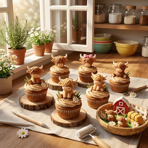 Highland Cow Silicone Fondant Mold for Cake Decorating