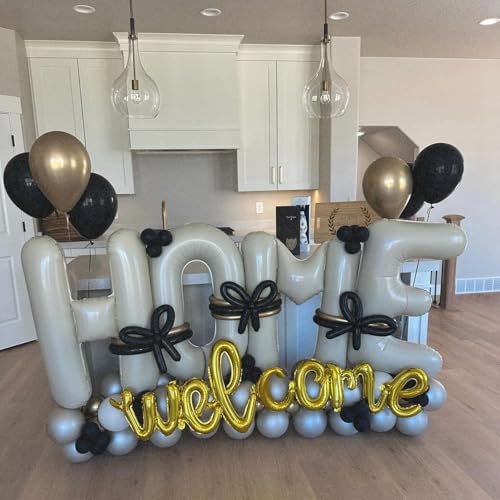 Beige HOME Letter Balloon Set - 40 Inch Foil Party Decor