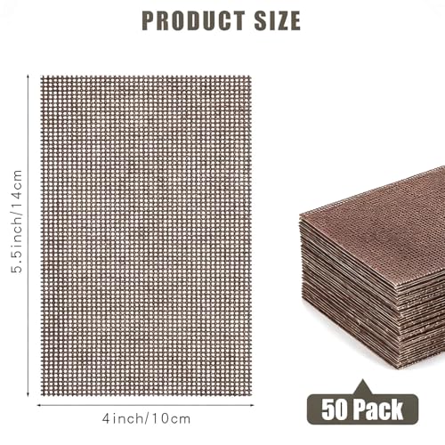 BlueRaying 25-Pack Grill Cleaning Screens, 4x5.5 inch Griddle Scrubbing Pads