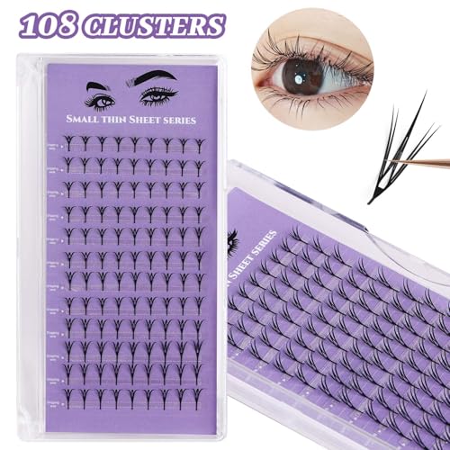 Dadongua Individual Lash Clusters 108pcs Manga Style DIY Eyelash Extensions