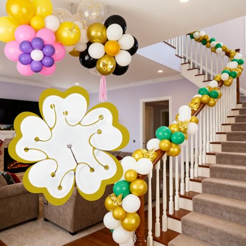 8-Pack Double Layer Balloon Flower Clips for Party Decor