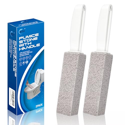 4TH Gray Pumice Stone Toilet Bowl Cleaner with Handle - 2 Piece