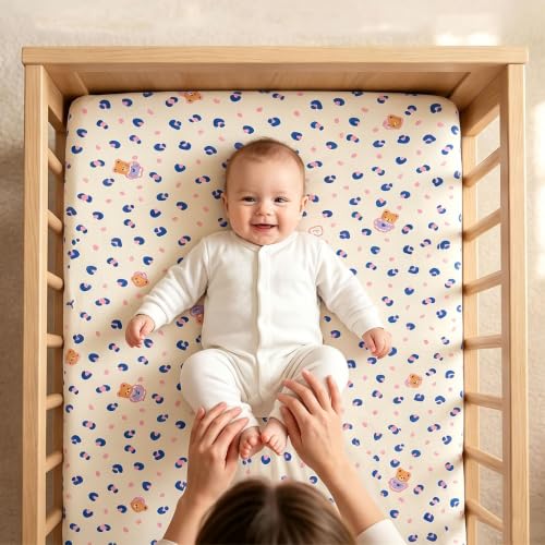 Fitted Baby Crib Sheets 2-Pack, Ultra-Soft Microfiber for Cribs & Toddlers