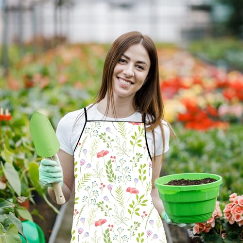 Hello Spring Floral Apron for Adults - Men & Women Chef Apron