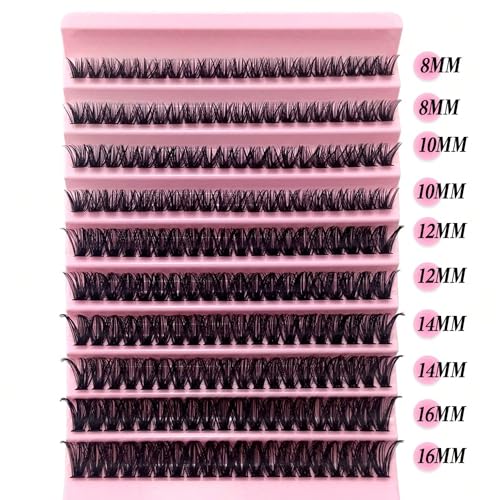 60D Lash Clusters D Curl Wispy Individual Eyelash Extensions Tray
