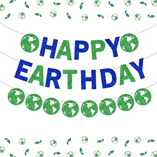 Happy Earth Day Decorations - Banner & Garland Set for Eco-Friendly Events