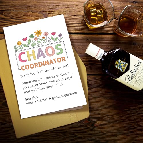 Funny Boss's Day Greeting Card - Chaos Coordinator Boss Gift
