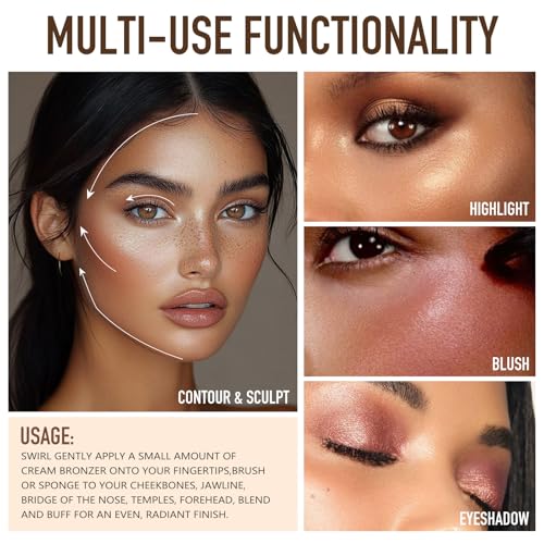 UCANBE Cream Bronzer & Contour Palette Multi-Use Luminous Makeup