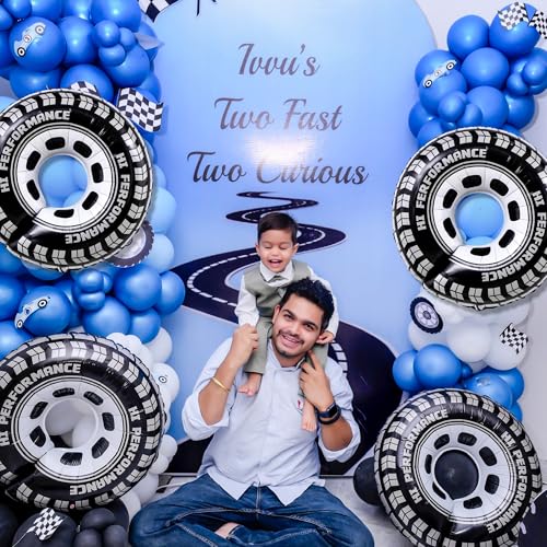 30-Inch Tire Balloons - 6PCS Race Car Party Decorations