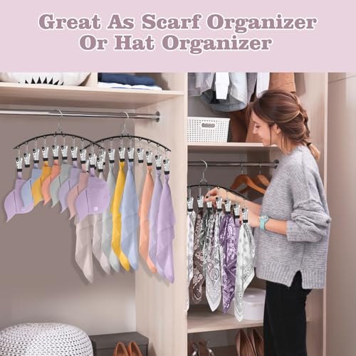 Black Legging Organizer with 360° Swivel Hook - 2 Pack Pants Hanger
