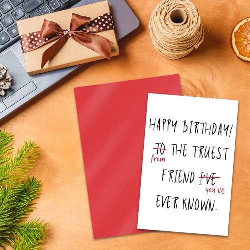 Funny Birthday Card with Envelope - Shiny Glitter Blank Greeting Card