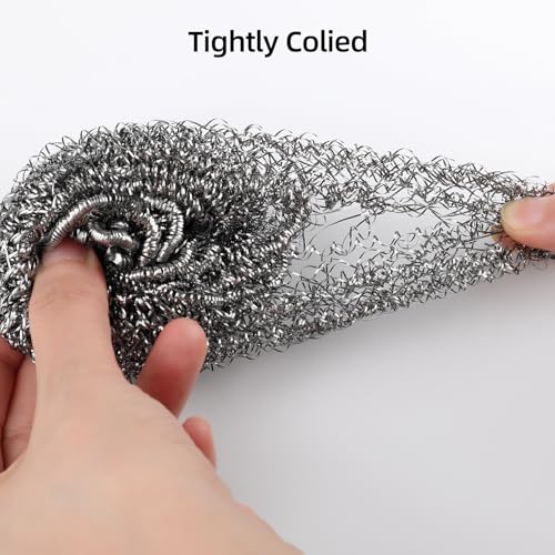 12 Pack Stainless Steel Wool Scrubber Pads for Effective Cleaning