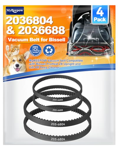 2-Pack Vacuum Belts for Bissell ProHeat 2X Upright Vacuum