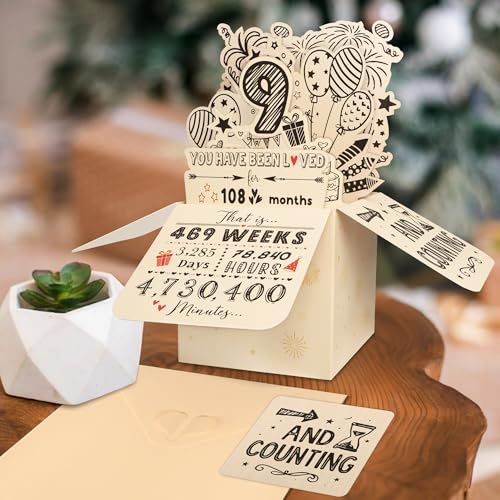 3D Pop-Up Birthday Card for 9 Year Old - Fun & Cheerful Design