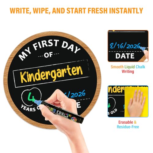 My First Day of School Double-Sided Reusable Sign – Kindergarten & Preschool Photo Prop
