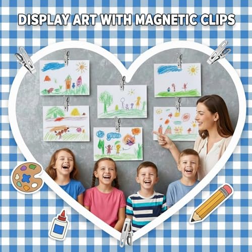 Heavy Duty Magnetic Chip Bag Clips - 8 Pack Neodymium Food Storage & Office Organizers