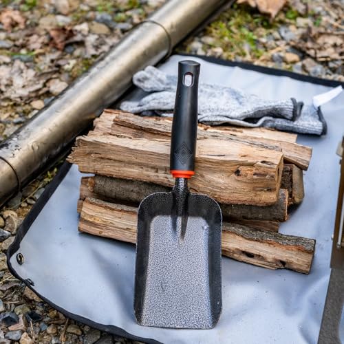 TAISOCA Manganese Steel Fireplace Ash Shovel 12.6" Wood Stove & Grill Ash Scoop