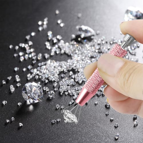 Piercing Ball Grabber Tool Set - 4 Claw Gemstone Pickup Tweezers 2 Pack