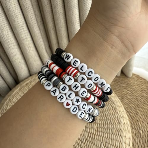 IDesign Punk Rock Black Bracelet Set - Concert & Party Jewelry - Welcome