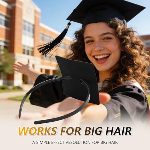 SARATA Graduation Cap Headband Insert - Anti-Fall Secure Hat Holder for Women & Men