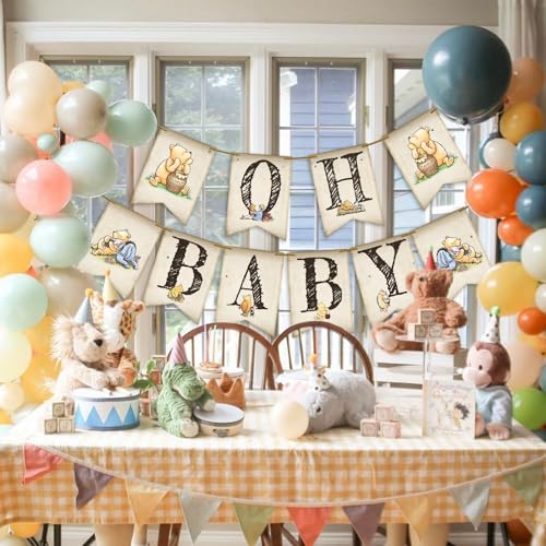 Winnie Oh Baby Banner - Classic Baby Shower Decorations
