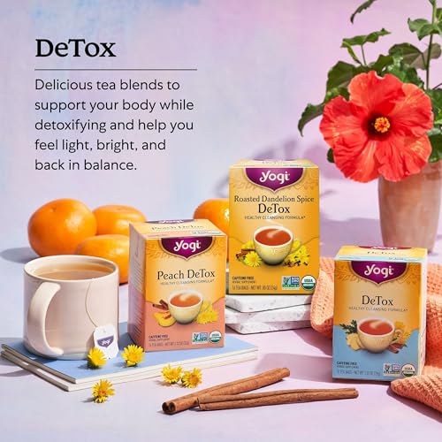Yogi Soothing Rose Hibiscus Skin Detox Tea 16 Bags Pack of 4 Organic