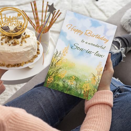 Son-in-Law Birthday Card - Heartfelt Greeting for Him (120-Son-in-law)