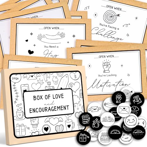 STOFINITY Open When Envelopes - Black & White, 20 Count Graduation Gift