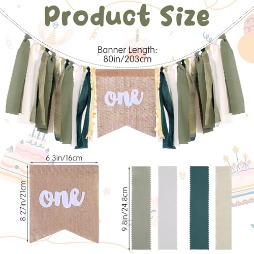 1st Birthday Highchair Banner - Safari Jungle Theme Decoration