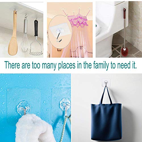 12 Pack Heavy Duty Self Adhesive Wall Hooks – 33LB Capacity