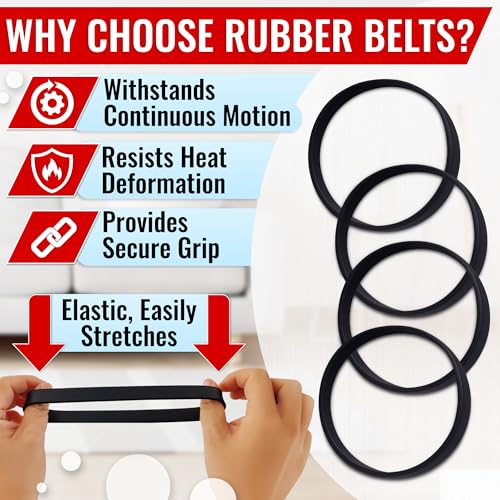 Vacuum Cleaner Belts 4-Pack for Bissell 2190, 2191, 1797 | Easy Install