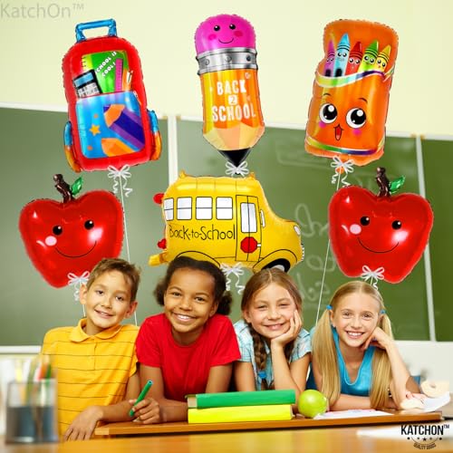 KatchOn Back to School Balloons Set - Pack of 6, Multi Color Classroom Decor