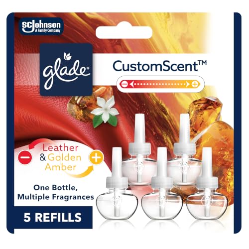 Glade PlugIns CustomScent Refills Leather & Golden Amber 3.35 Fl Oz Pack of 1
