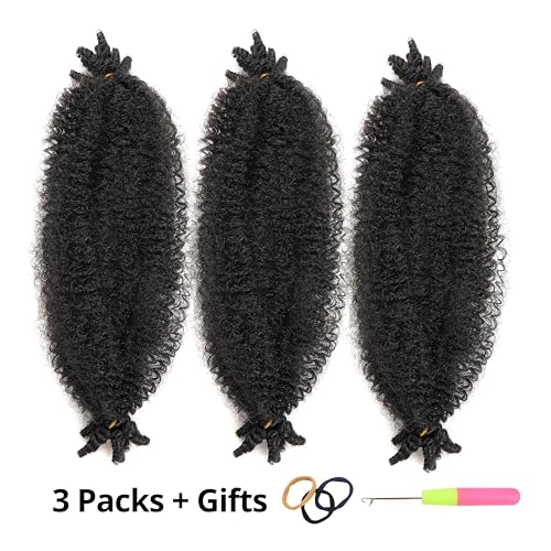 Orientfashion Pre-Fluffed Spring Afro Twist Hair Extensions 16 Inch 3 Packs