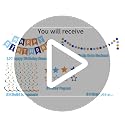 Blue and White Happy Birthday Decoration Set with Glitter Party Supplies