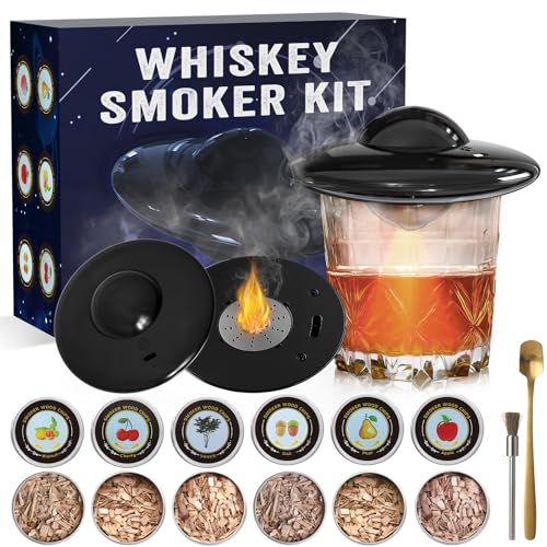 SUNCHARM Electric Cocktail Smoker Kit with 6 Wood Chip Flavors & USB Charger