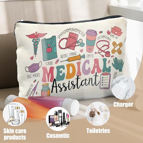 Medical Assistant Makeup Bag Travel Toiletry Pouch Nurse Gift