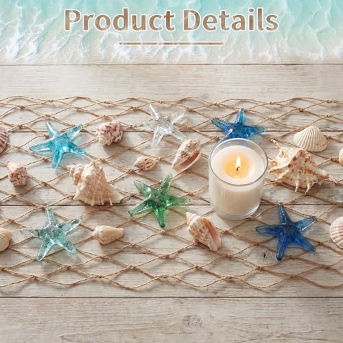 Decorative Fishing Net Table Runner - 12x72 inch Cotton for Parties
