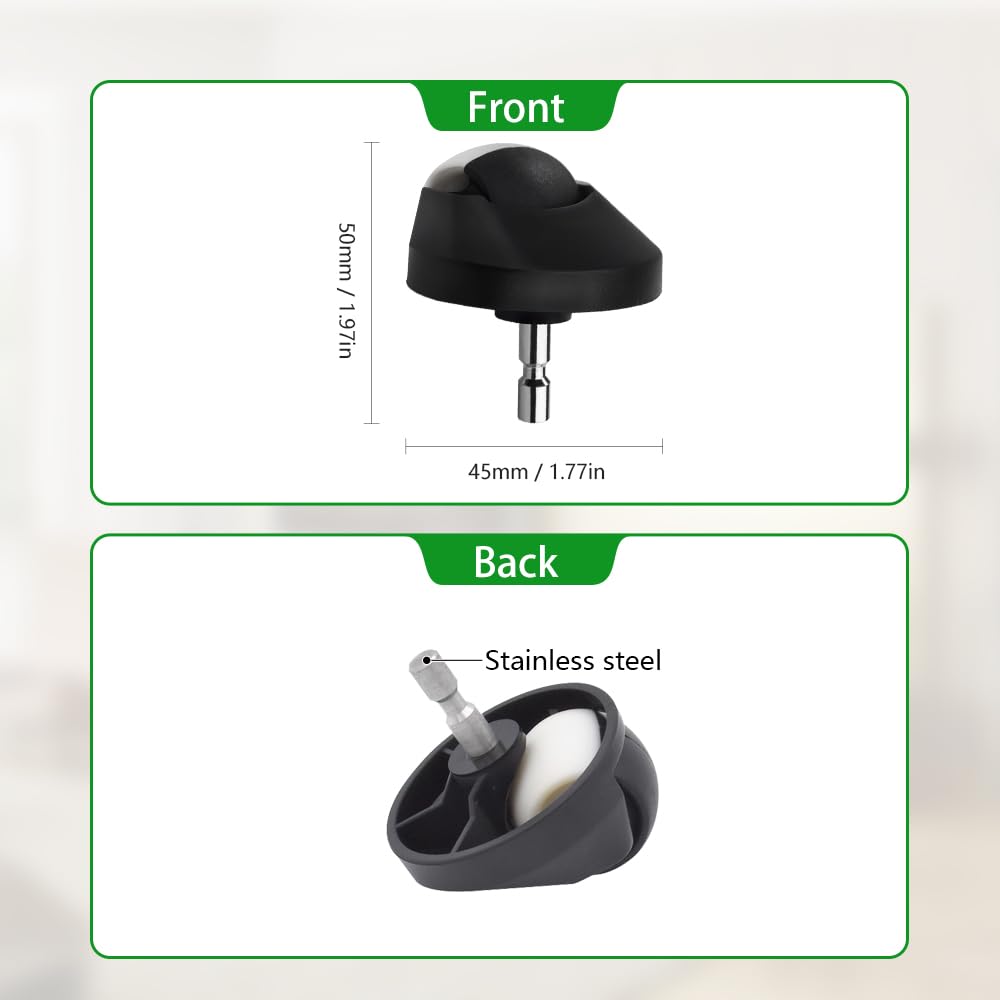 Neutop Replacement Front Caster Ball Wheel Tire Kit Compatible with iRobot Roomba 500, 600, 700, 800, 900, e and i Series Models.