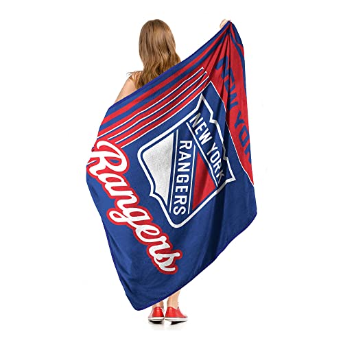 NORTHWEST Officially Licensed New York Rangers NHL Team Throw Blanket 46¡ȡ¿60¡È ? Licensed Microfiber Throw with Hockey Logos for Fans, Dorms, Game Day Couches & Fan Caves