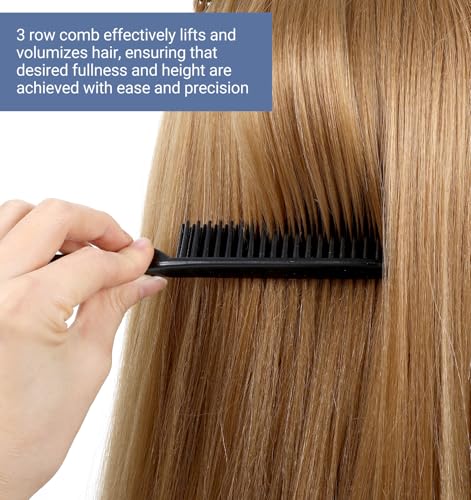3 Row Comb for Natural Hair Detangling and Styling, 2-Pack