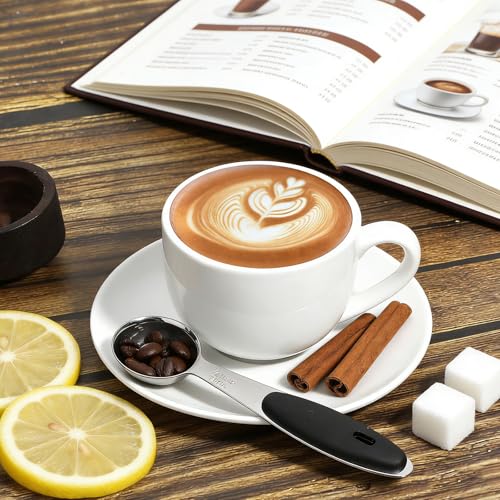Stainless Steel Measuring Spoon with Black Silicone Grip - 1/2 Tbsp
