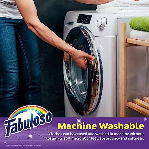 Fabuloso Microfiber Cleaning Cloths - Lint-Free, 13x13, 8 Pack